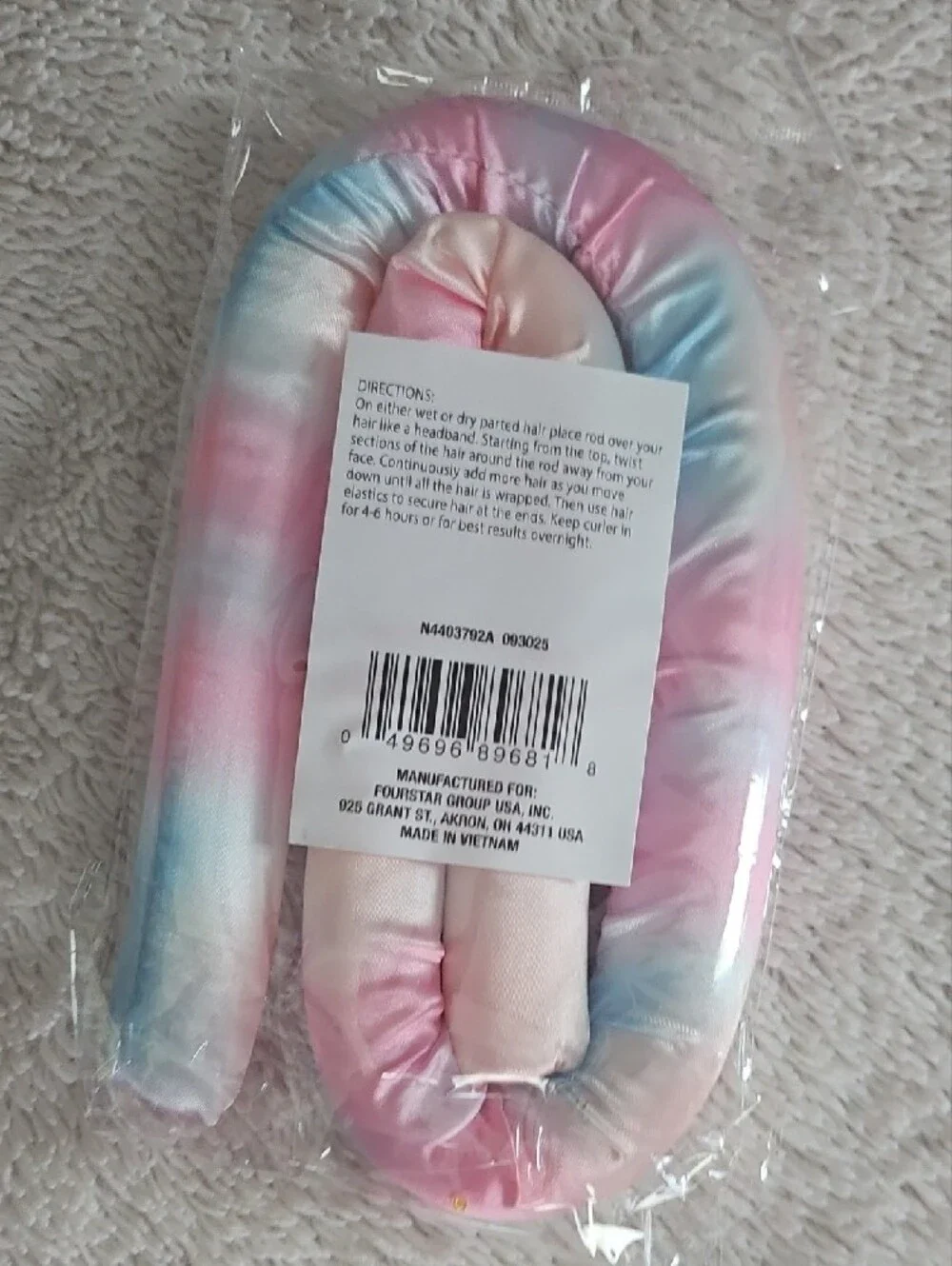 Heatless Curling Set by b.pure - Pastel Pink Blue Cream